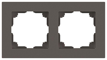 Рамка для розеток и выключателей Accent 6-502-09 на 2 поста СУ титан Intro Б0063723