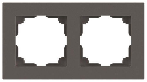 Рамка для розеток и выключателей Accent 6-502-09 на 2 поста СУ титан Intro Б0063723