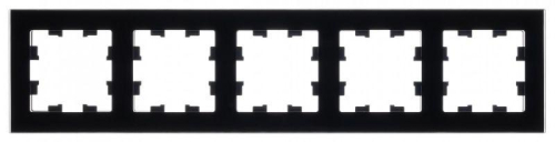 Рамка 5-м AtlasDesign Nature органич. стекло черн. SE ATN321005