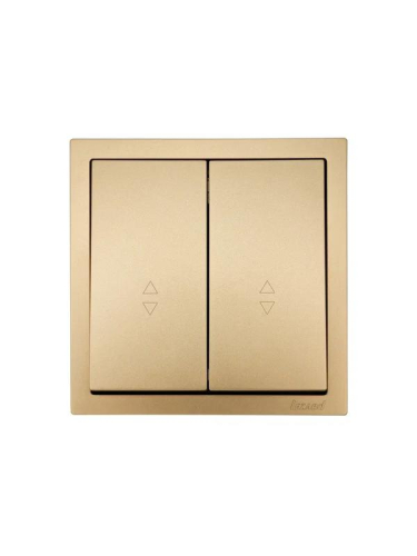 Выключатель проходной 2-кл. СП ZIMA IP20 10А безвинт. зажим зол. LEZARD 704-3688-106QC