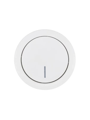 Выключатель 1-кл. СП OSEN 10А IP20 с подсветкой механизм бел. LEZARD 743-0288-111