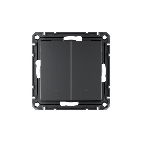 Выключатель 2-кл. AtlasDesign Smart 10А (сх. 5) L+N с подсветкой Zigbee механизм карбон SE ATN001053Z