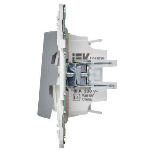 Выключатель 2-кл. SKANDY 10А SK-V16Gr для отелей с индикацией сер. IEK SK-V20-2-10-K03