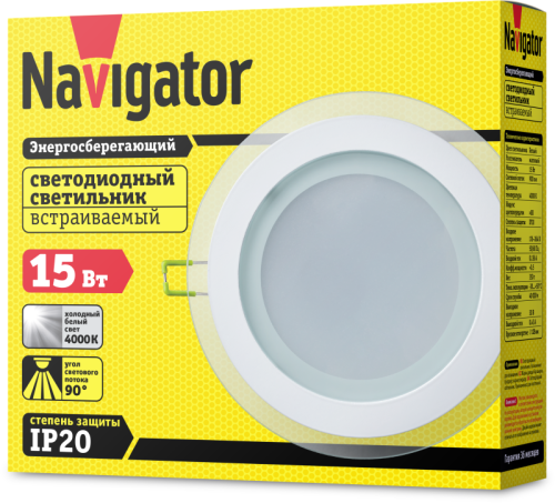 Светильник светодиодный 71 271 NDL-PR3-15W-840-WH-LED 15Вт 4000К IP20 бел. Navigator 71271