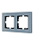 Рамка 2-местн. гориз. VESNA стекло серо-голуб. LEZARD 742-7080-147