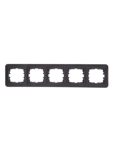 Рамка 5-м ASTI горизонт. черн. бархат LEZARD 7081-4200-150