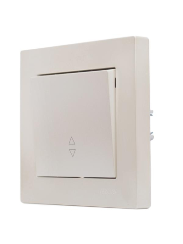 Переключатель проходной 1-кл. СП Vesna механизм жемчуж./бел. перламутр. LEZARD 742-3088-105