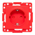 Розетка 1-м СП Стокгольм 16А с заземл. защ. шторки винтов. клеммы механизм красн. EKF EYR16-028-30