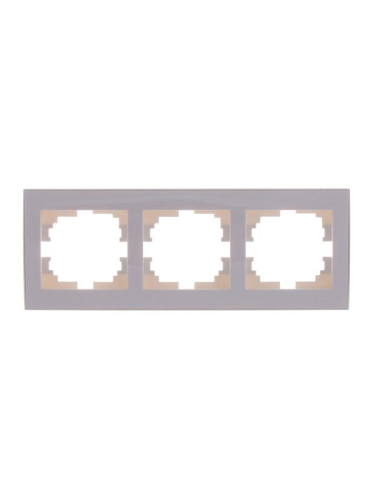 Рамка 3-м Rain горизонт. без вставки бел. LEZARD 703-0202-148