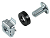 Набор винта с головкой под крестовую отвертку встраиваемая гайка для крепления на 19дюйм профиль (уп.1шт.) ITK ITK-HP-28