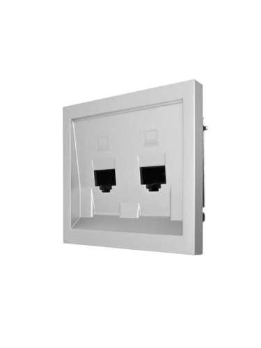 Розетка 2-мест. компьютерная СП ZIMA IP20 сер. матов. LEZARD 704-7488-141