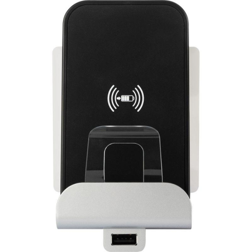 Устройство зарядное беспроводное Valena Life Qi 1А с дополнит. разъемом USB A 5В 2.4А Leg 753114