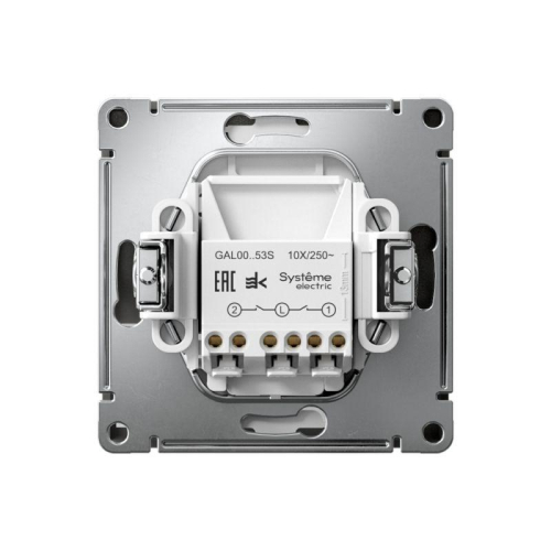 Выключатель 2-кл. ArtGallery (сх. 5а) 10AX с подсветкой быстрозажим. клем. механизм базальт SE GAL001453S