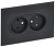 Розетка 2-м SKANDY 10А без заземл. без защ. шторок для плоской вилки SK-R03G графит IEK SK-R20-10-K53