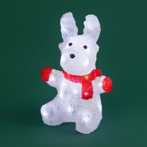 Фигура светодиодная акриловая "Олененок в шарфе" 20х17х30см 24LED 1Вт IP20 элементы питания 2хAA (не в компл.) Neon-Night 513-314