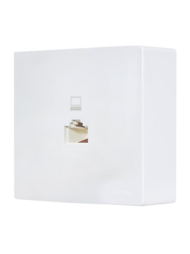 Розетка компьютерная 1-м ОП RJ45 LETO бел. LEZARD 752-0200-139