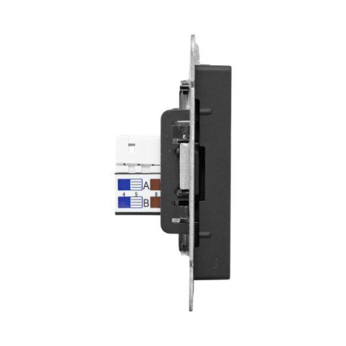 Розетка СП Эпика HDMI + RJ45 кат.5 механизм черн. EKF UP1-SOB-HDMI+RJ45