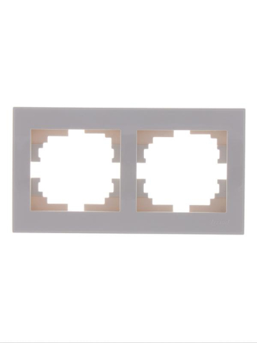 Рамка 2-м Rain горизонт. с боковой вставкой крем. LEZARD 703-0303-147