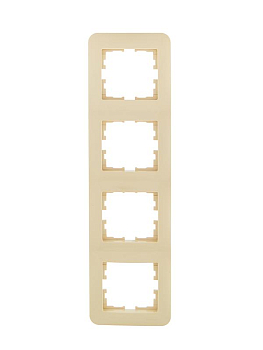Рамка 4-м ASTI вертикал. крем. LEZARD 7081-0300-154
