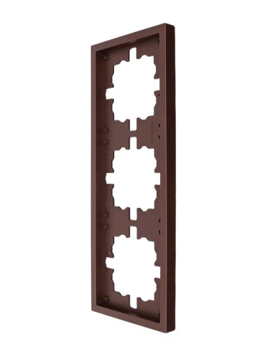 Рамка 3-мест. горизонт. ZIMA шоколад LEZARD 704-7300-148