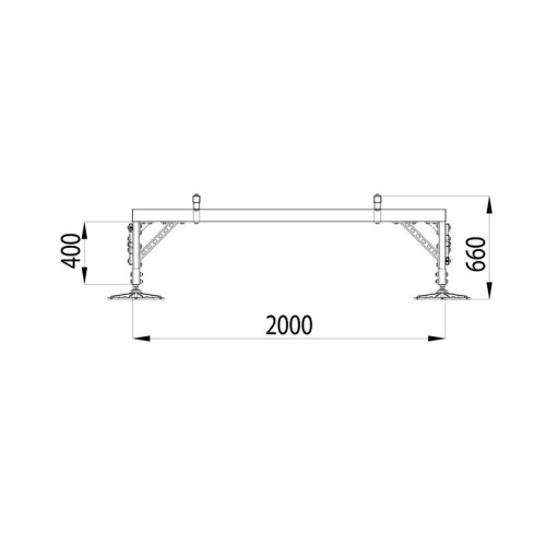 Конструкция опорная для установки оборудования TECHNORAPTOR FOOT 2000х4000 KM-TR-F-SSEI-2000-4000 КМ TR0047