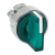 Механизм переключателя исполнительный ХB4 зел. на 2 положения возвратный без фиксации с подсветкой с короткой ручк IP65 EKF XB4BD2L-G-65