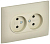 Розетка 2-м SKANDY 10А без заземл. защ. штроки в сборе SK-R09B беж. IEK SK-R23-10-K10-F