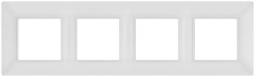 Рамка для розеток и выключателей ЭРА Elegance 14-5004-01М на 4 поста матов. бел. Эра Б0065818