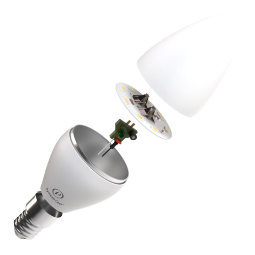 Лампа светодиодная RS LED C37 E14 8W 220-240V 4000К 8Вт свеча 800лм Ra 90 Русский Свет 15010545059