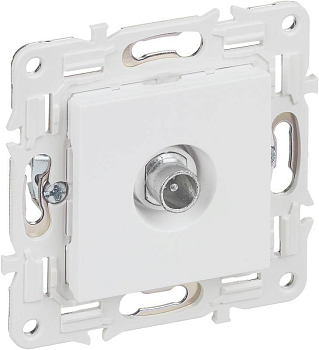 Розетка телевизионная проходная TV SKANDY SK-A17W арктич. бел. IEK SK-A10-P-K01