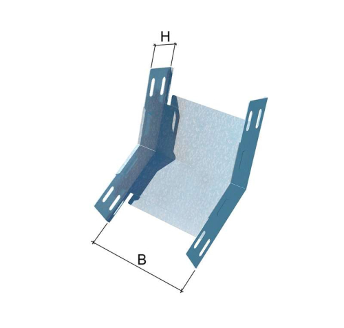 Угол для лотка вертикальный внутренний 45град. 300х150 сталь NL45-150-300 КМ LO4580