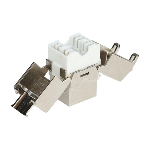 Модуль Keystone Jack RJ-45(8P8C) FTP экранир. кат.6A тип 180град. самозажимной PRO Rexant 02-0361