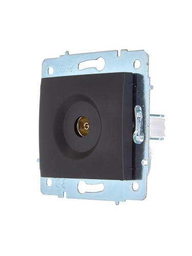 Розетка телевизионная оконечная TV СП ASTI IP20 механизм черн. бархат LEZARD 7081-4288-130