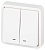 Выключатель Эксперт 11-1525-01 двойн. с подсветкой IP55 10АХ-250В СУ бел. Эра Б0063304