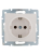 Розетка 1-м СП Rain 16А IP20 с заземл. керамика механизм бел. LEZARD 703-0288-122