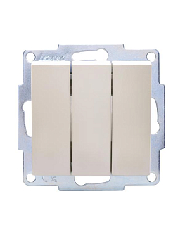 Выключатель 3-кл. СП Vesna механизм жемчуж./бел. перламутр. LEZARD 742-3088-109