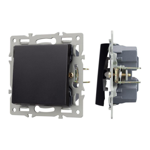 Механизм выключателя одноклавишный перекрестный SWT-MKX1-PL-BK (250В 16А) Arlight 043719