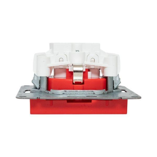 Розетка СП Эпика 16А с заземл. защ. шторки механизм красн. EKF UP1-SOR-111