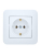 Розетка 1-м СП ASTI 16А IP20 с заземл. термопласт в сборе бел. LEZARD 7081-0202-122B
