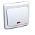 Выключатель кнопочный 1-кл. СП Этюд 10А IP20 с подсветкой с самовозвратом бел. SE KC10-002B
