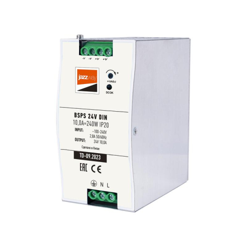 Блок питания для светодиод. ленты BSPS DIN 24В 10.0А 240Вт IP20 AL Pro+ JazzWay 5050044
