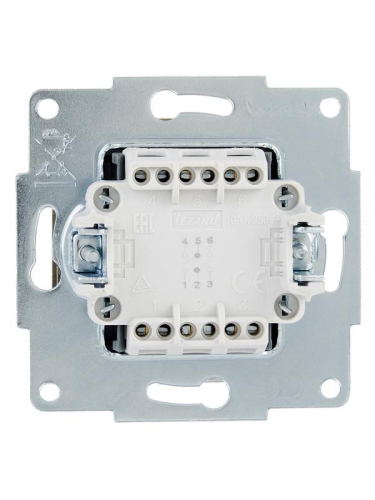 Выключатель проходной двойн. VESNA зол. LEZARD 742-3688-106