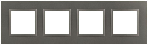 Рамка для розеток и выключателей ЭРА Elegance 14-5014-16 Classic на 4 поста титанЭра Б0065829