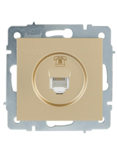Розетка телефонная VESNA евро зол. LEZARD 742-3688-137