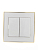 Выключатель 2-кл. СП Rain 10А IP20 с зол. боковой вставкой бел. LEZARD 703-0226-101