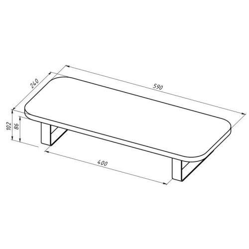 Подставка для ноутбука/монитора дуб Вотан черн. Rexant 38-0682