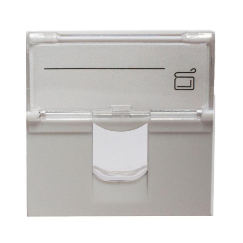 Панель лицевая 1 порт 45х45 Keystone шторка откидное маркиров. окно (DIY) SUPRLAN 10-0301-1