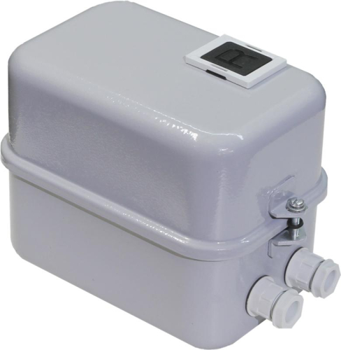 Пускатель электромагнитный ПМ12-010210 У2 В 10А 380В/50Гц 1НО IP54 нереверсивный с реле РТТ5-10-1 7.0-10.0А в корпусе с кнопкой R Электротехник ET000200