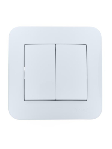 Выключатель 2-кл. 1п СП ASTI 10А IP20 в сборе бел. LEZARD 7081-0202-101