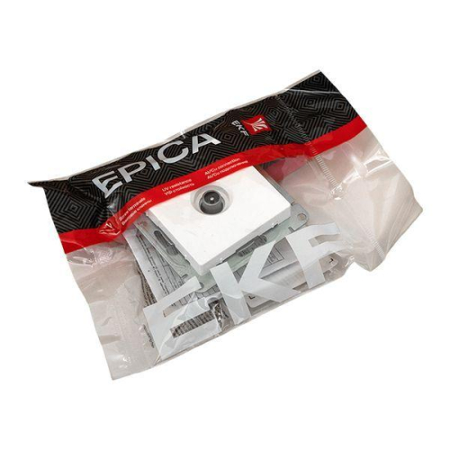 Розетка телевизионная проходная TV СП Эпика механизм бел. EKF UP1-SOW-TV-2